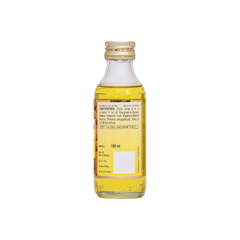 Hamdard Raughan-E-Badam Shireen Sweet Almond Oil for Body and Skin, 100 ml-2.webp